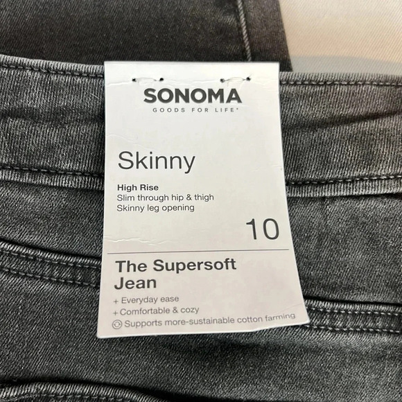 Sonoma NEW High Rise Skinny The Supersoft Jean Size 10 - Picture 10 of 10